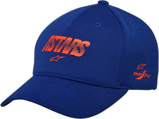 Alpinestars Angle Velo Tech Hat in royal blue, one size, featuring breathable fabric and sporty design.