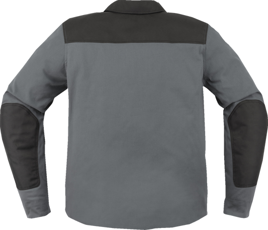 Gray ICON Upstate Canvas CE Jacket in XL from Bill's Exhausts, featuring a stylish design and durable fabric.
