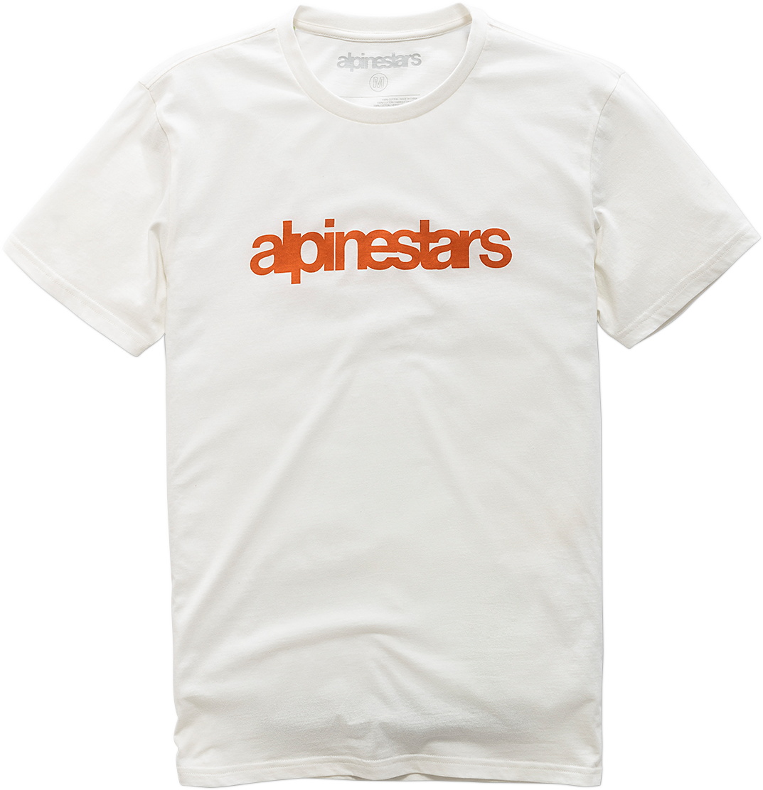 Alpinestars Heritage Word T-Shirt in natural color, large size, featuring bold Alpinestars branding on the front.