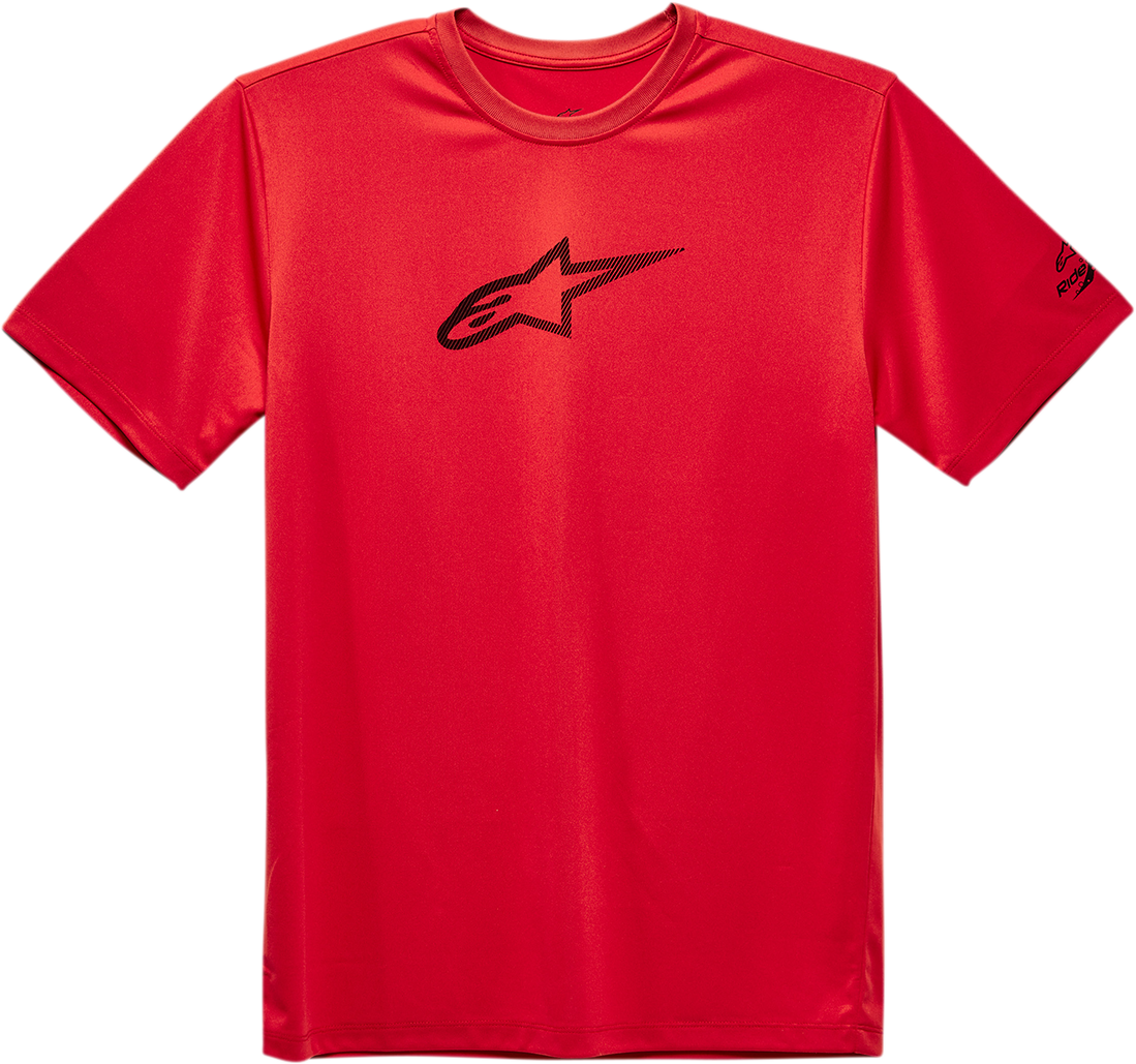 Alpinestars Tech Ageless Performance T-Shirt in red, XL, featuring logo and athletic fit, casual wear for active lifestyles.