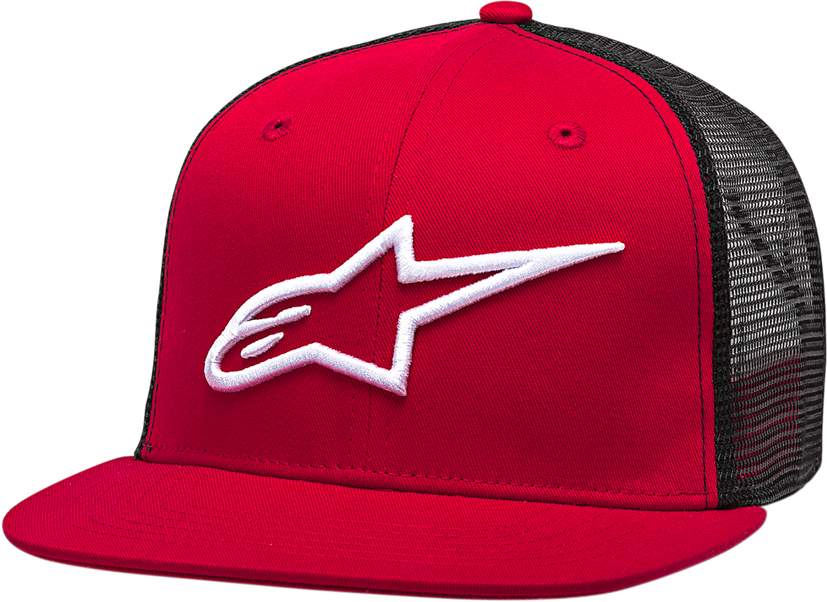 ALPINESTARS, Alpinestars Corp Trucker Hat - Red/Black - One Size (Part Number 1025810033010OS)