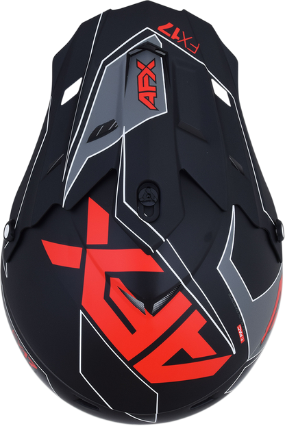 AFX FX-17 Helmet - Aced - Matte Black/Red - Large 0110-6486 - Howling Moto