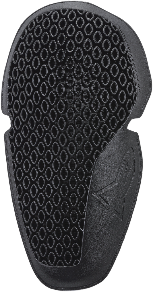 Alpinestars Nucleon Flex Plus elbow guards in small size, black protective gear with reinforced padding for motorcycle riding.