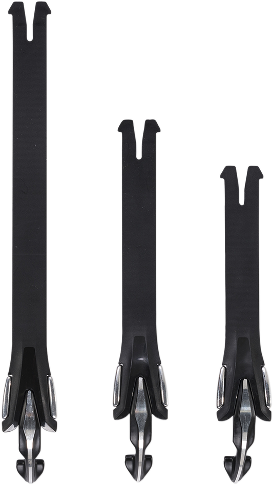Alpinestars Tech 10 motorcycle boots buckle strap kit in black, part number 25CIT19-10-TU, with metal buckle and strap details.