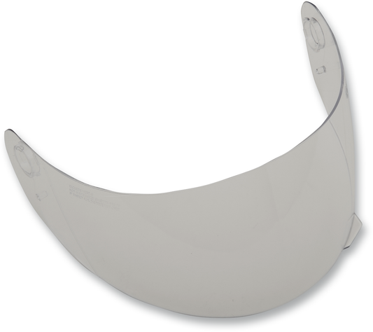 Clear outer shield for AFX FX-24 helmet by Bill's Exhausts, showing the transparent protective visor in close-up image.