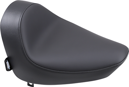 Drag Specialties solo seat with smooth black finish for FXST/FLST Harley motorcycles 1984-1999.