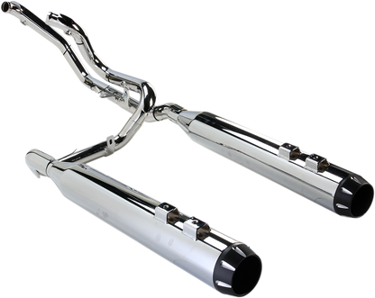 BASSANI XHAUST Down Under Exhaust Chrome Straight Can 1F76R for Motorcycles