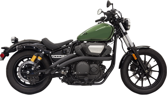 BASSANI XHAUST Sweeper Exhaust - Black with 2-inch Radius Pipes, Part 3B1F2B