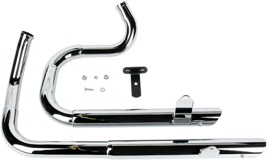 Chrome BASSANI XHAUST Pro Street exhaust for 1986-2003 Harley XL motorcycles, featuring sleek design and durable construction.
