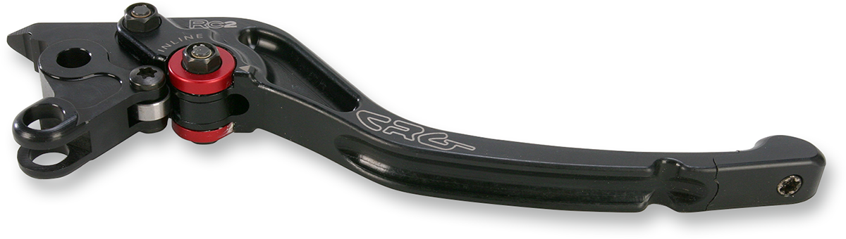 CRG RC2 standard clutch lever in black, motorcycle clutch and brake lever with part number 2AB-521C-T-B, designed for precise control.