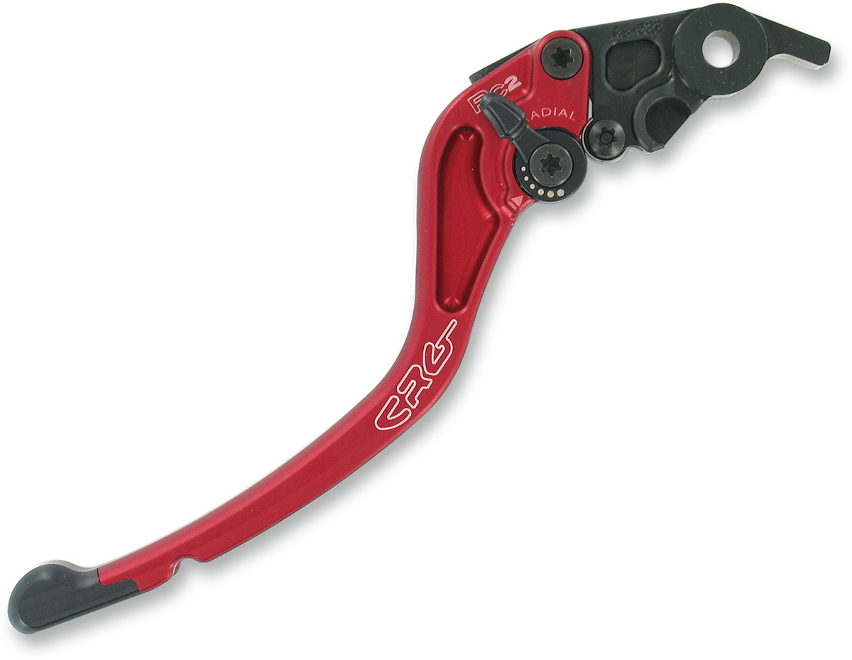 CRG RC2 standard clutch lever in red, made of durable material, designed for motorcycle control and easy handling.