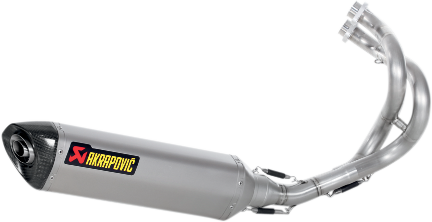 AKRAPOVIC Race Exhaust Titanium S-K6R7-HT for motorcycle, showcasing the lightweight, high-performance titanium exhaust pipe.