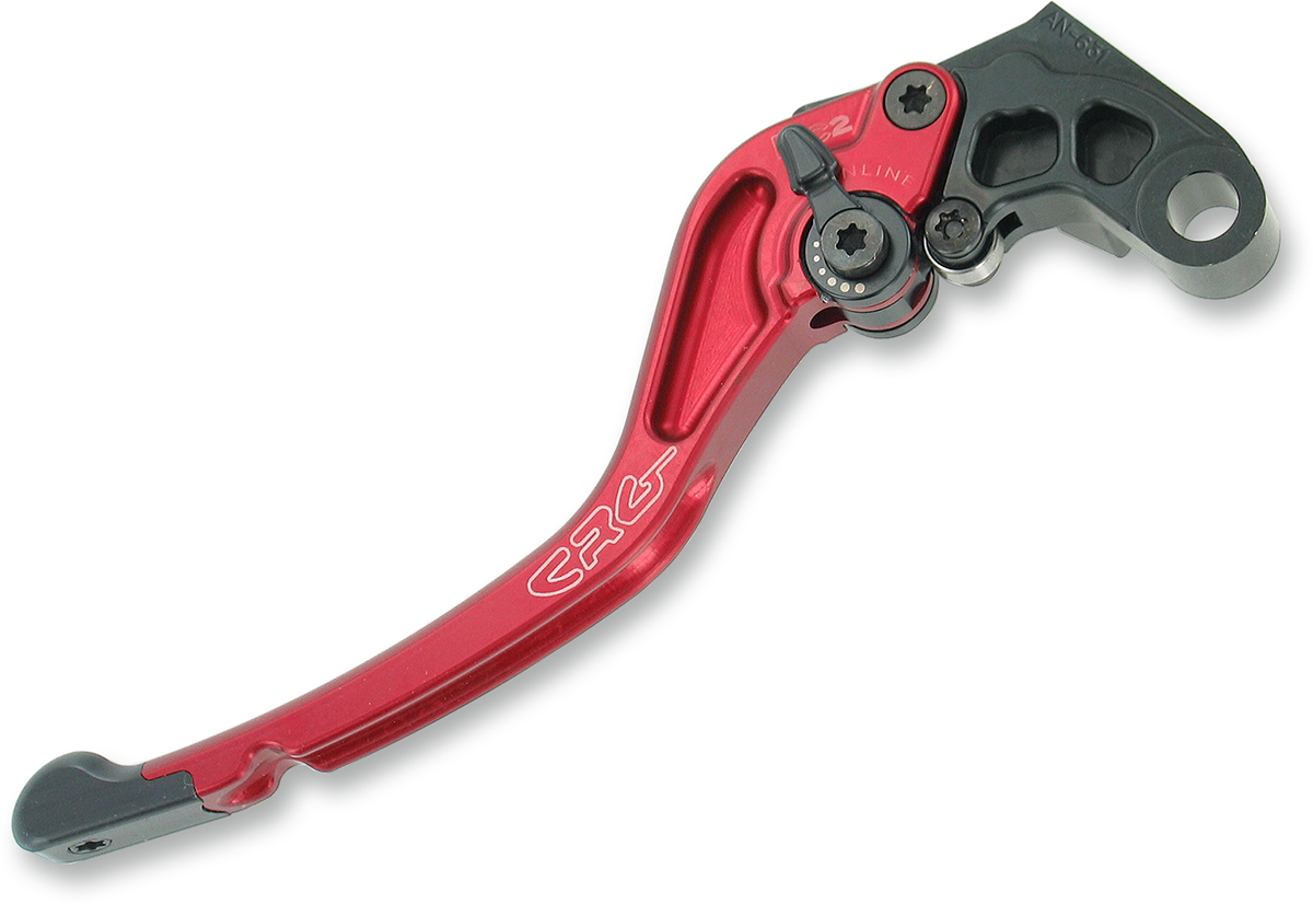 CRG RC2 standard clutch lever in red with part number 2AN-631-T-R, featuring a sleek ergonomic design for motorcycle control.
