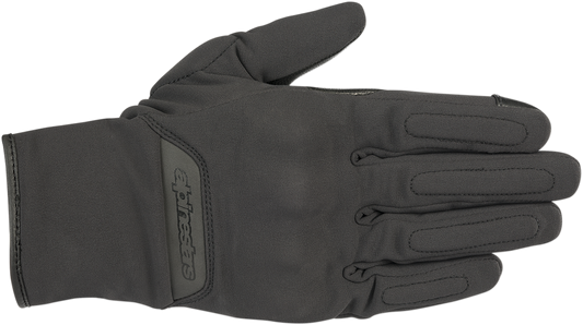 Alpinestars C-1 V2 Windstopper gloves in black, size 2XL, showing the sleek design and windproof material for motorcycle riding.
