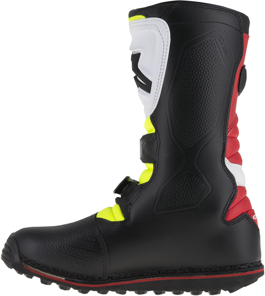 ALPINESTARS, Alpinestars Tech-T Boots US 11 / EU 45.5 - White/Red/Yellow Fluorescent / Black Part 2004017-2351-11
