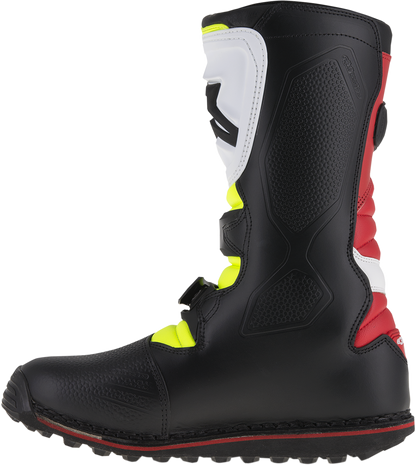 ALPINESTARS, Alpinestars Tech-T Boots US 11 / EU 45.5 - White/Red/Yellow Fluorescent / Black Part 2004017-2351-11