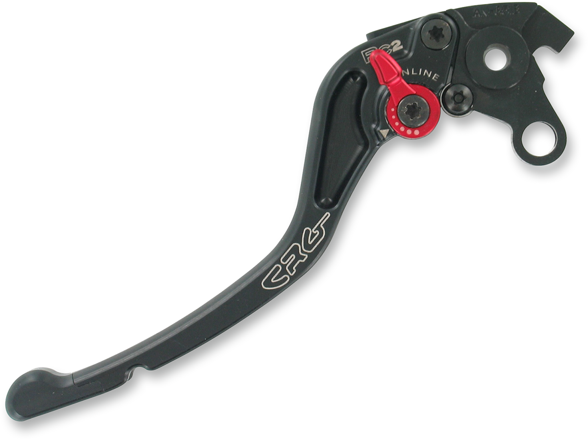 CRG RC2 Standard Clutch Lever in black with 2AN-651-T-B fitting, showing the textured grip and mounting point.