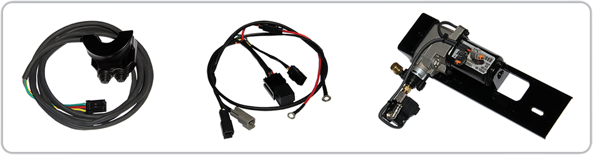 Legend Suspension AIR-A FL adjustable air suspension system for Harley FLH with black handlebar control and part number 1311-0153.