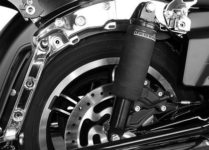 Legend Suspension AIR-A FL adjustable air suspension kit with black handlebar control for FLTRX/U motorcycles.