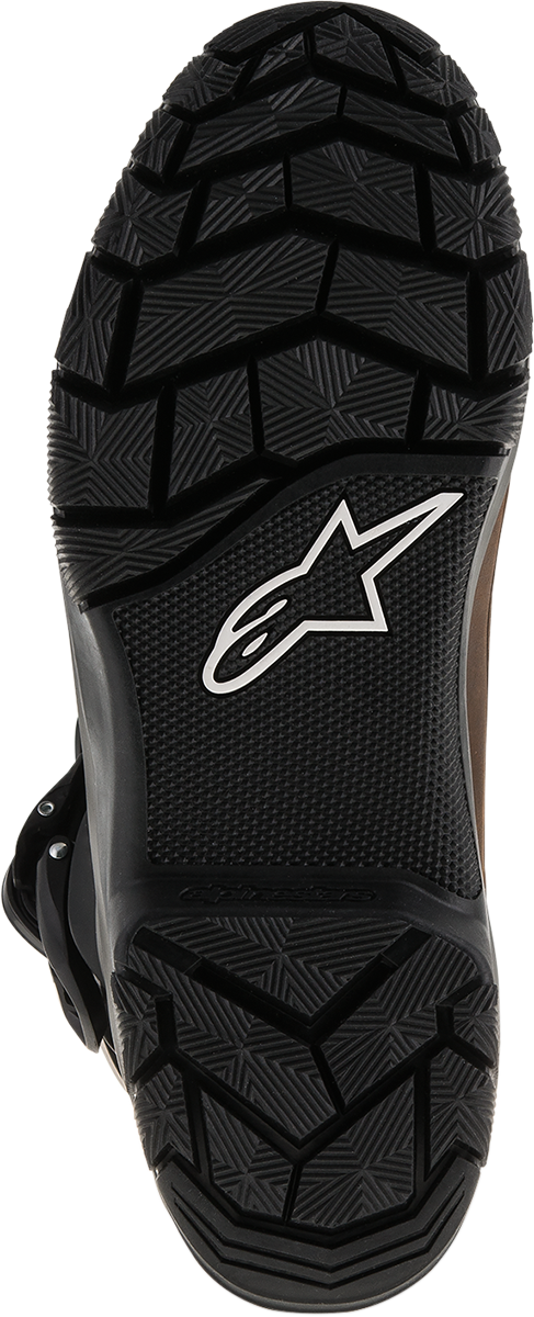 Alpinestars Belize Drystar® Boots in oiled brown, US 11, EU 44, with rugged leather and sturdy riding design.