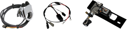 Legend Suspension AIR-A FL adjustable air suspension system with chrome handlebar control for motorcycle comfort and ride quality.