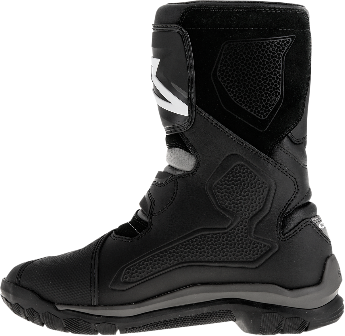 Black Alpinestars Belize Drystar® motorcycle boots, US size 12, featuring protective design and durable construction.
