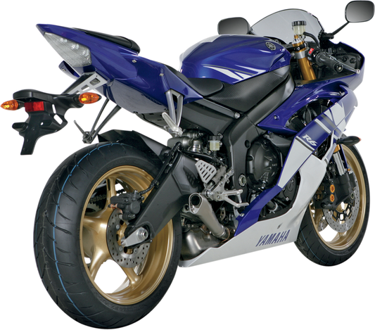 AKRAPOVIC Megaphone Titanium Muffler for Yamaha YZF-S6, race performance exhaust system with sleek titanium finish