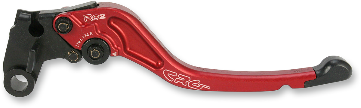 CRG RC2 standard clutch lever in red with ergonomic design for motorcycle control and performance.