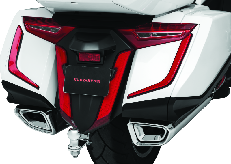 Kuryakyn Omni LED rear fender cover in satin black for Honda GL1800 Gold Wing 2018-2020, showing the sleek LED lighting design.