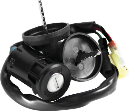 QuadBoss Honda TRX250 FourTrax Recon ignition switch part #403254, showing the black plastic switch with wiring connector.