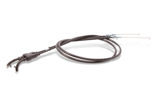 Black vinyl throttle push pull cable set from MOTION PRO, model 02-0616, designed for motorcycle throttle control.