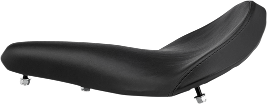 Black BILTWELL Solo 2 motorcycle seat with smooth finish, designed for comfortable riding and sleek style.