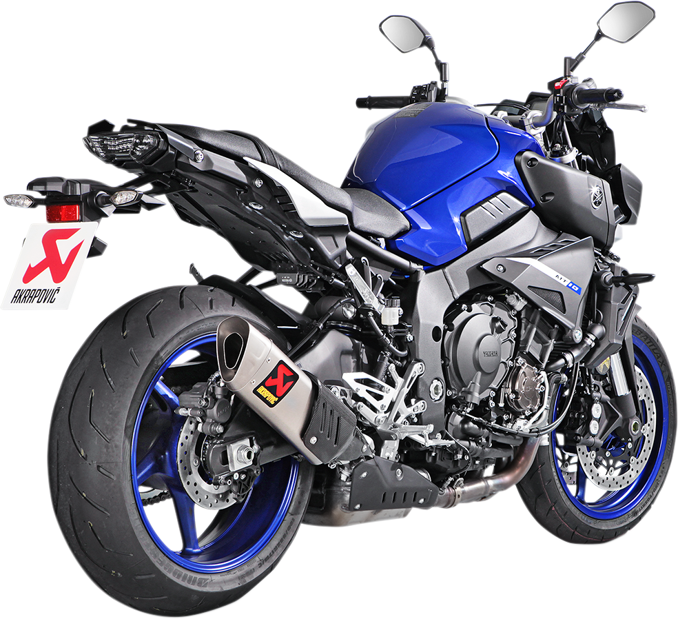 AKRAPOVIC titanium motorcycle muffler S-Y10SO15-HAPT, lightweight performance exhaust for enhanced motorcycle sound and efficiency
