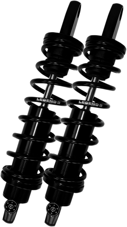 Legend Suspension Revo-A coil suspension in black, showing the durable coil spring and suspension components.