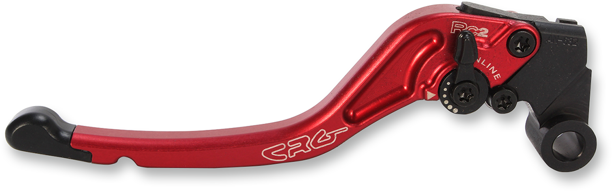 CRG RC2 standard clutch lever in red, motorcycle part with ergonomic design and adjustable features, part number 2AN-632-T-R