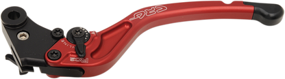 CRG RC2 standard clutch lever in red, motorcycle part with ergonomic design and adjustable features.