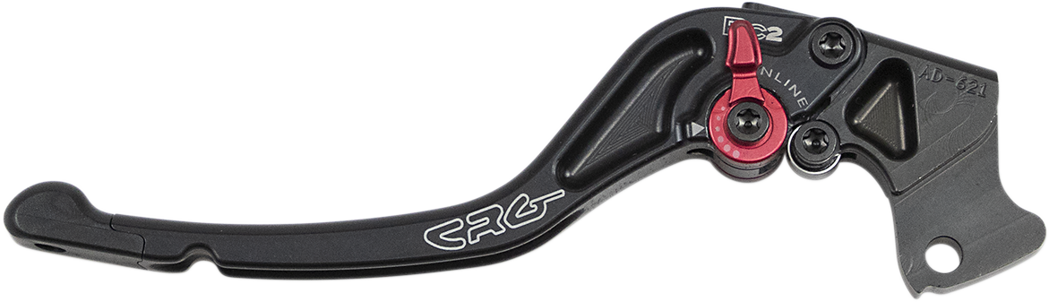 Black CRG RC2 Standard Clutch Lever for motorcycle, showing the sleek, ergonomic design with part number 2AD-621-T-B.