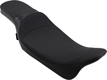 Extended reach Predator seat for Harley FL motorcycles by Drag Specialties Seats, designed for 2008-2024 models.