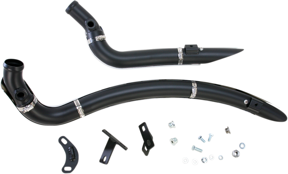 BASSANI XHAUST Sweeper Exhaust System - Black/Chrome for Motorcycles (Part #1SD2F)