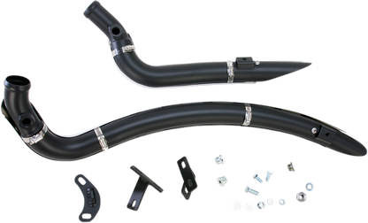 BASSANI XHAUST Sweeper Exhaust System - Black/Chrome for Motorcycles (Part #1SD2F)
