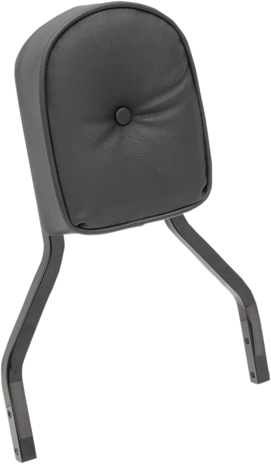 DRAG SPECIALTIES SEATS, Drag Specialties Seats Short Sissy Bar Pad with Piping - Black (Part No. 0822-0301)