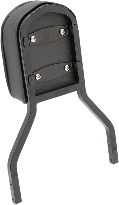 DRAG SPECIALTIES SEATS, Drag Specialties Seats Short Sissy Bar Pad with Piping - Black (Part No. 0822-0301)