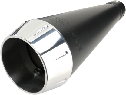 BASSANI XHAUST Road Rage exhaust for Harley-Davidson XL 2004-2013, side view showcasing chrome finish and dual exhaust pipes.