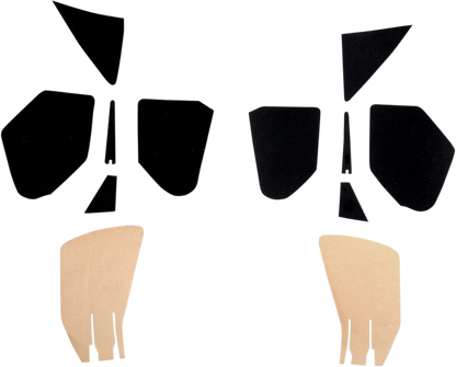 DRAG SPECIALTIES SEATS fairing pocket lining kit showing black fabric and mounting components for motorcycle storage.