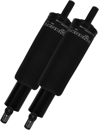 Legend Suspension Air-A V-Rod adjustable air suspension in black, designed for V-Rod motorcycles.