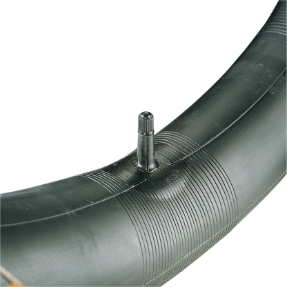 IRC T20036 16-inch motorcycle inner tube with side rubber valve, designed for durable tire inflation and riding safety.