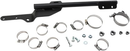 Chrome BASSANI XHAUST 13311R 2:1 megaphone exhaust for Harley-Davidson FXD 1991-2005 motorcycle, with polished finish and chrome details.