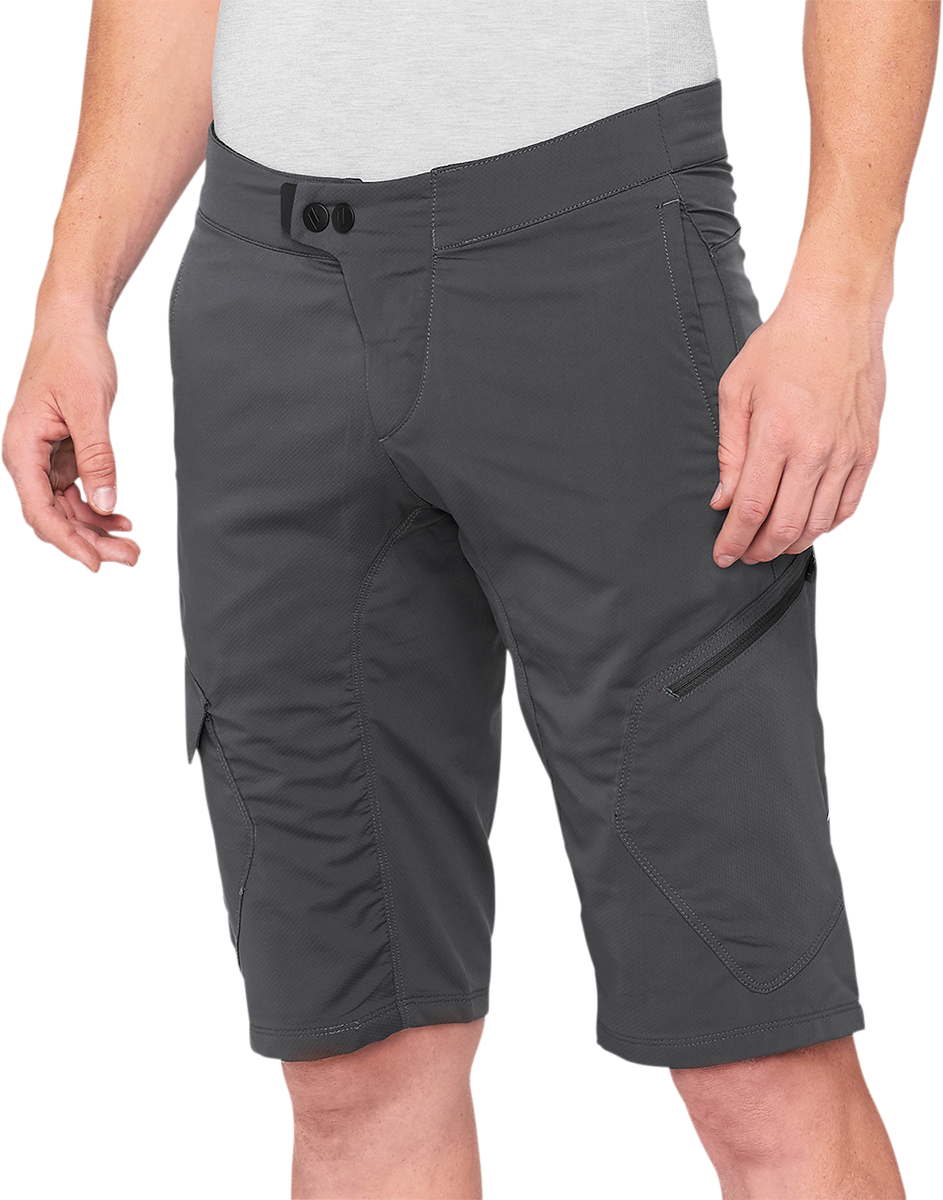 100% Ridecamp Shorts - Charcoal - US 28 40029-00007 - Howling Moto