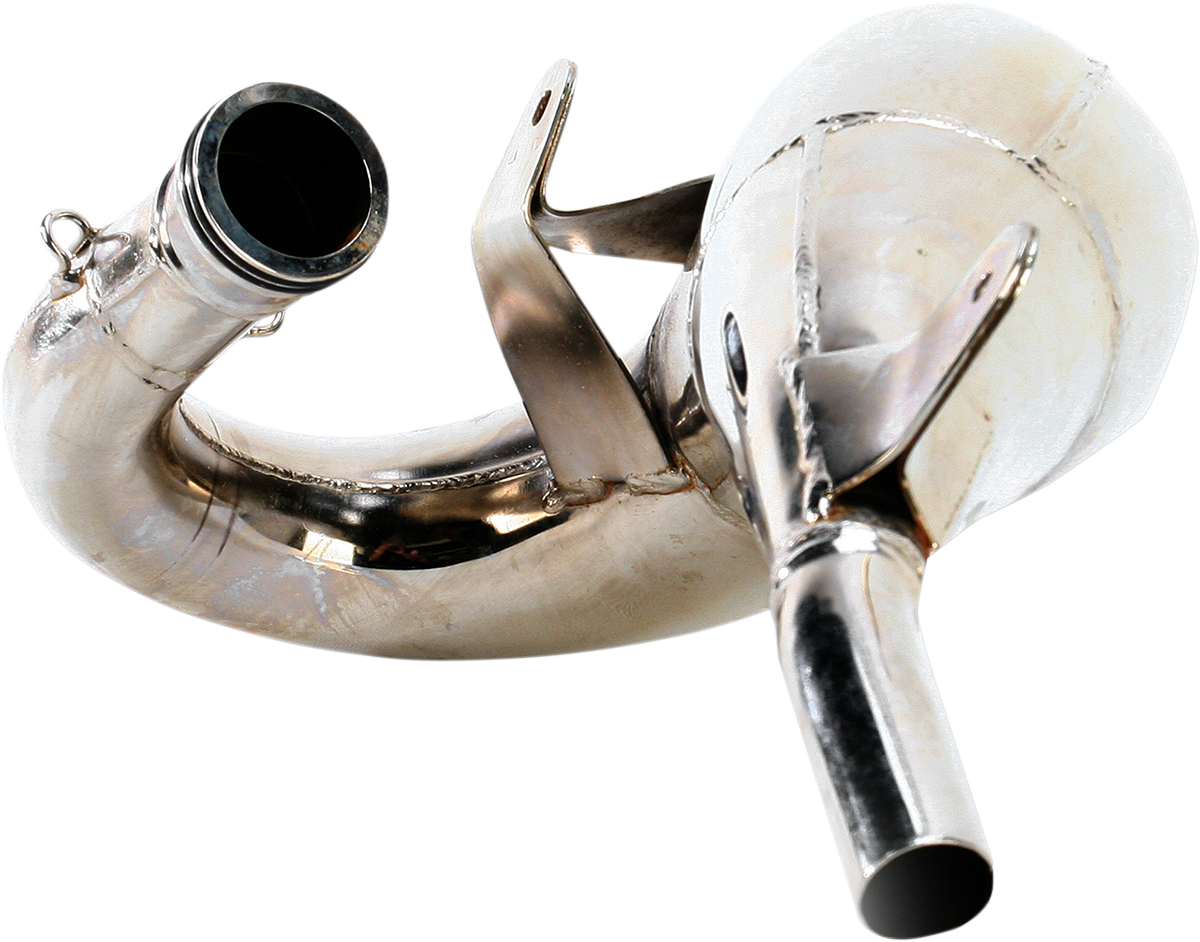 FMF Fatty Pipe 025119 high-performance exhaust for motorcycles, showcasing durable metal construction and sleek design.