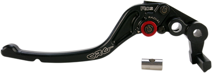 CRG RC2 Standard Brake Lever in black, 2RN-521-T-B, showing the sleek, ergonomic design for motorcycle braking systems.